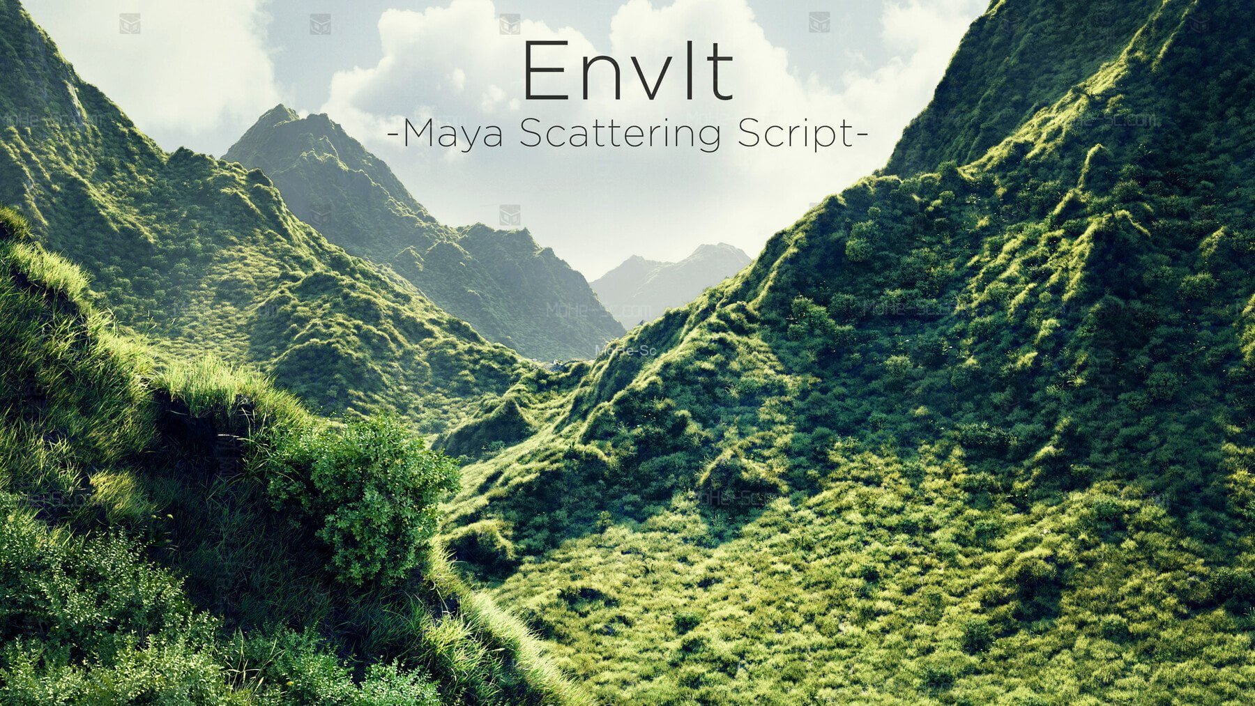 Maya植物随机散布插件 EnvIt – Scattering Script For Maya 2022