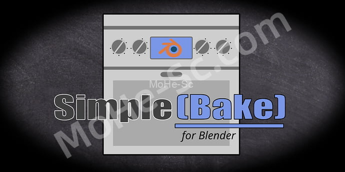 Blender PBR材质贴图烘焙插件 SimpleBake V3.3.1 – Simple Pbr And Other Baking In Blender