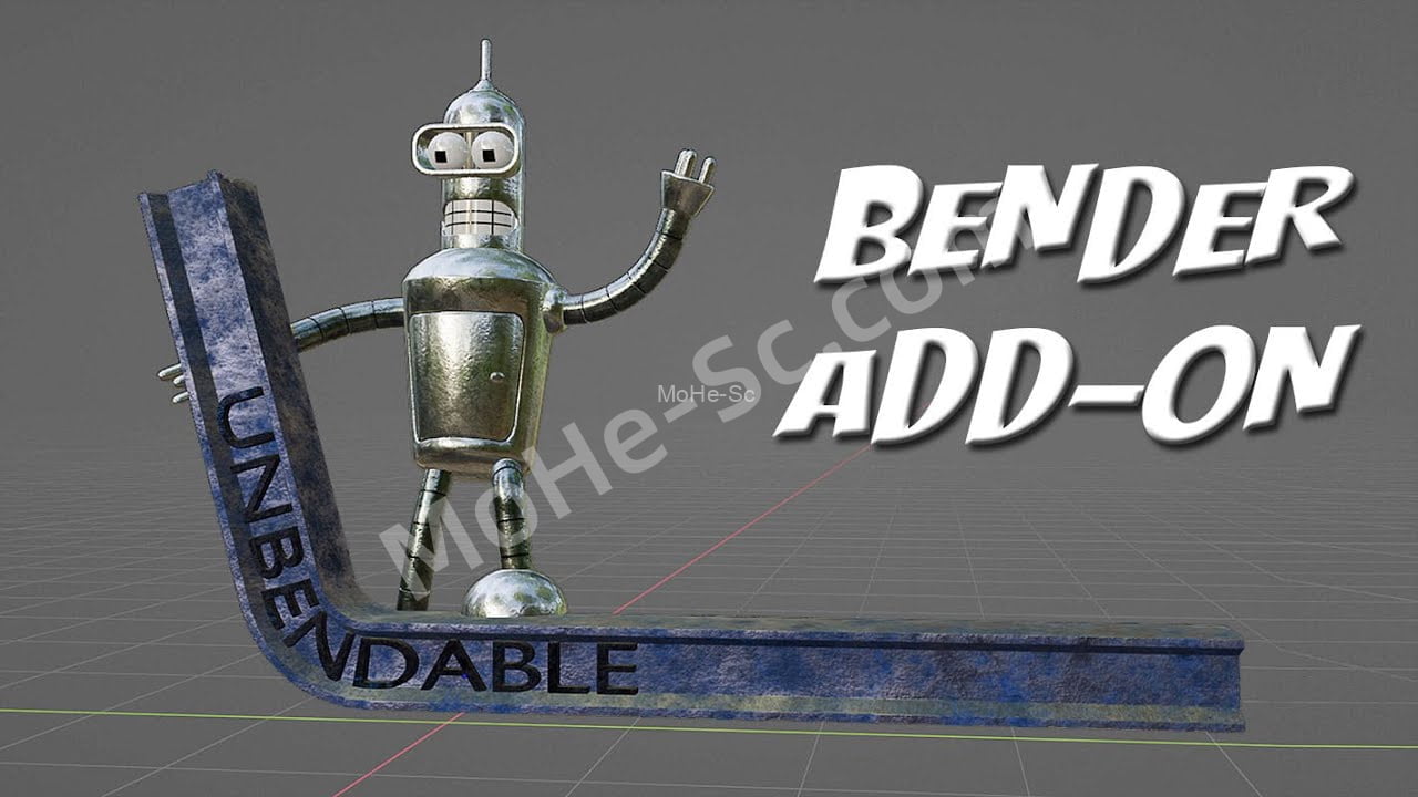 Blender模型弯曲插件 Bender V1.1.4 – Simple Bend Add-On For Blender 3.4+