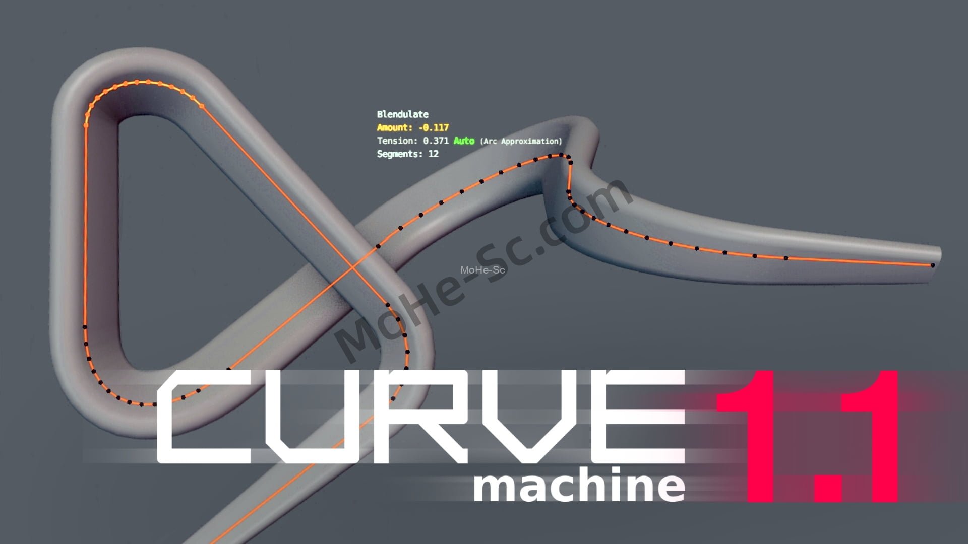 Blender拐角曲线节点编辑插件 CURVEmachine V1.1 For Blender 3.3+