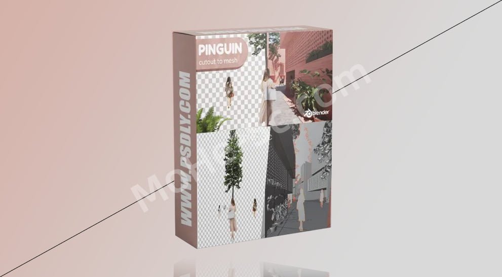 Blender图片导入面片插件 Pinguin – Cutout to Mesh V3.1.1 For Blender 3.1+