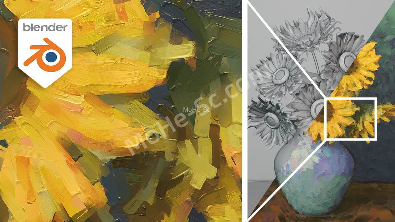 Blender油画风格插件 Live Paint Filter V1.2 For Blender 3.4