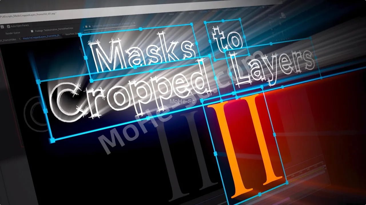 After Effects遮罩复制粘贴脚本 Aescripts Masks to Cropped Layers II V2.1 For AE CS6 ~ 2022 Win/Mac