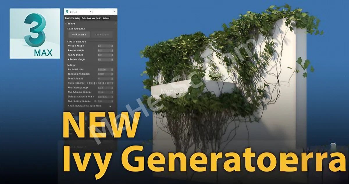 3DS MAX藤蔓生长插件 Gtools Gtools Ivy v0.79 For 3DS Max 2018 ~ 2024