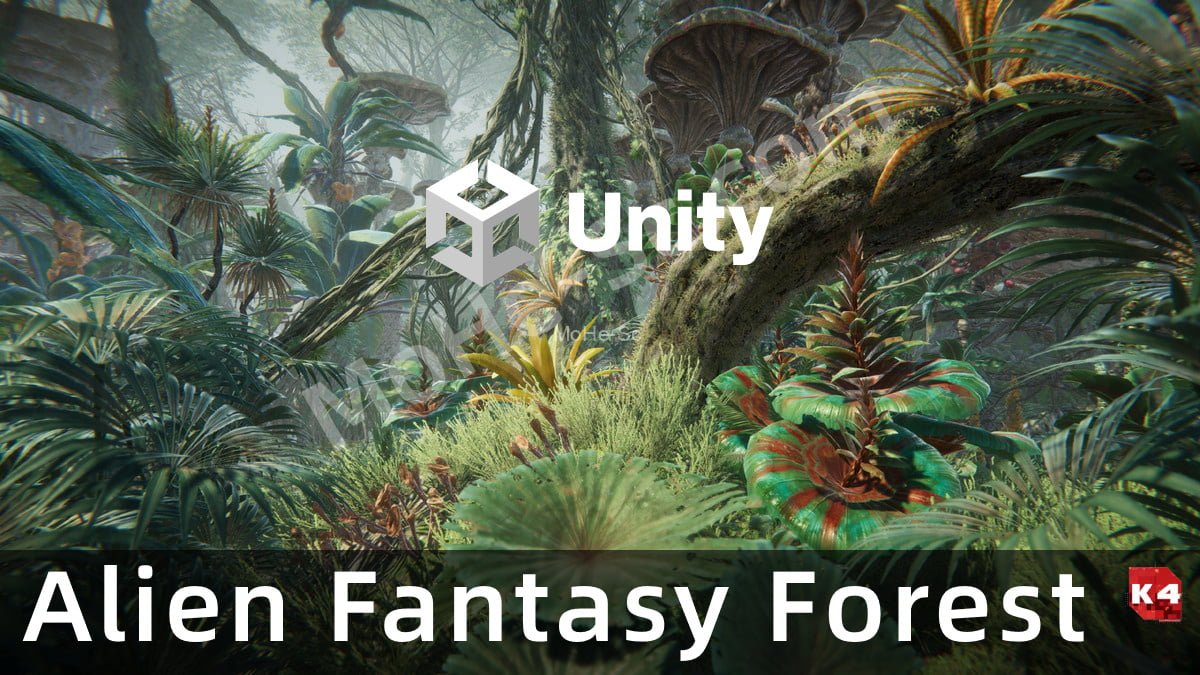 Unity奇幻异形森林资产包，史上最强PBR植物，可支持 HDRP Alien Fantasy Forest  For Unity 2017.4.31 +