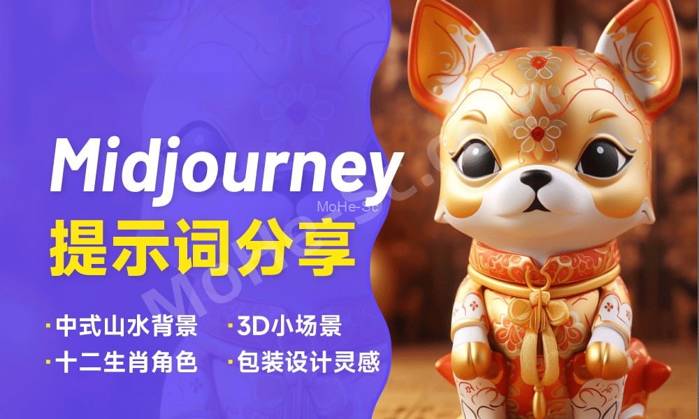 Midjourney AI绘画5种效果超好的 优质AI提示词 效率出图！