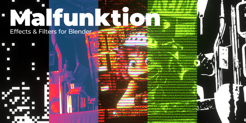 Blender个性化绘画风格渲染滤镜插件 Malfunktion Effects & Filters V2.0 For Blender 2.93+