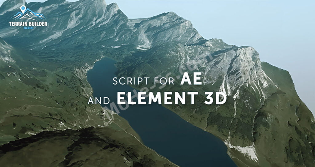 After Effects真实自然三维地形生成脚本 Terrain Builder Element V1.5 For AE CC 2014+