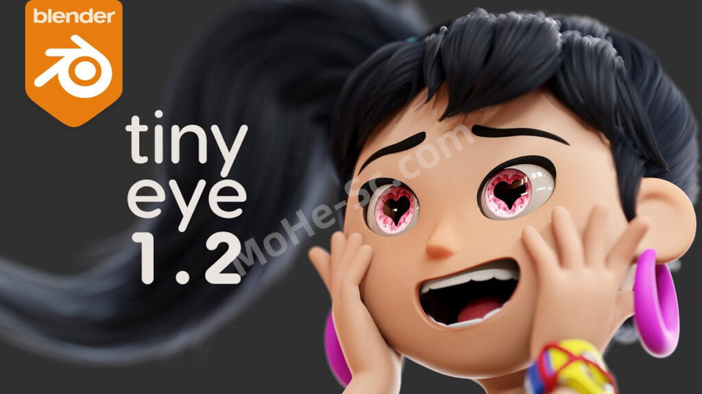 Blender眼睛眼球程序化资产预设 Tiny Eye V1.2 For Blender 3.4+