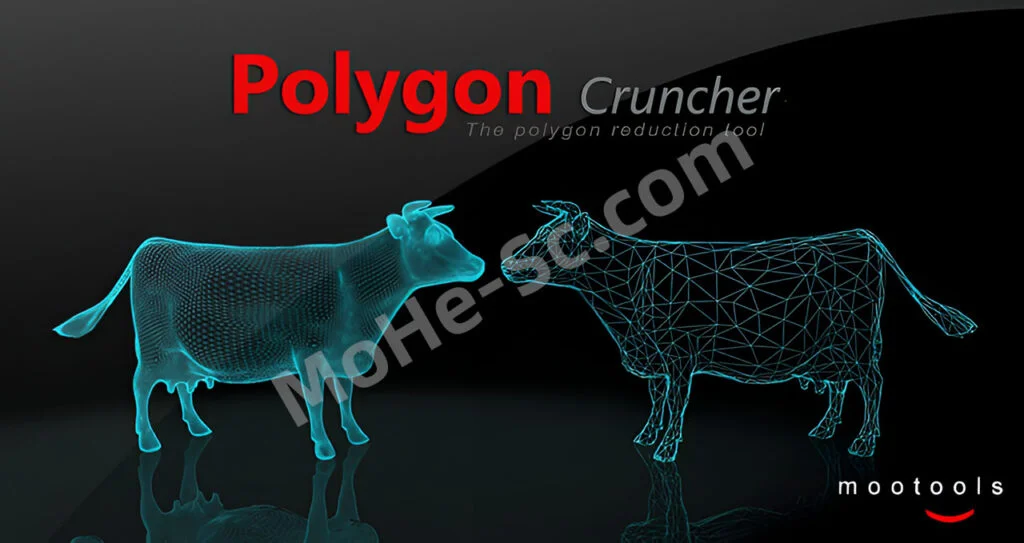 3DSMAX / Maya 模型减面优化插件 Mootools Polygon Cruncher v14.50 For 3DSMAX / Maya 2010 ~ 2024 Win破解版