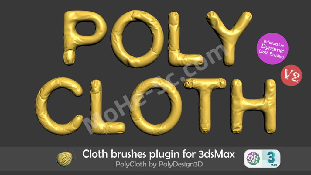 3DS MAX布料模拟动画插件 CGTrader – PolyCloth v2.06 For 3DS Max 2016 ~ 2024