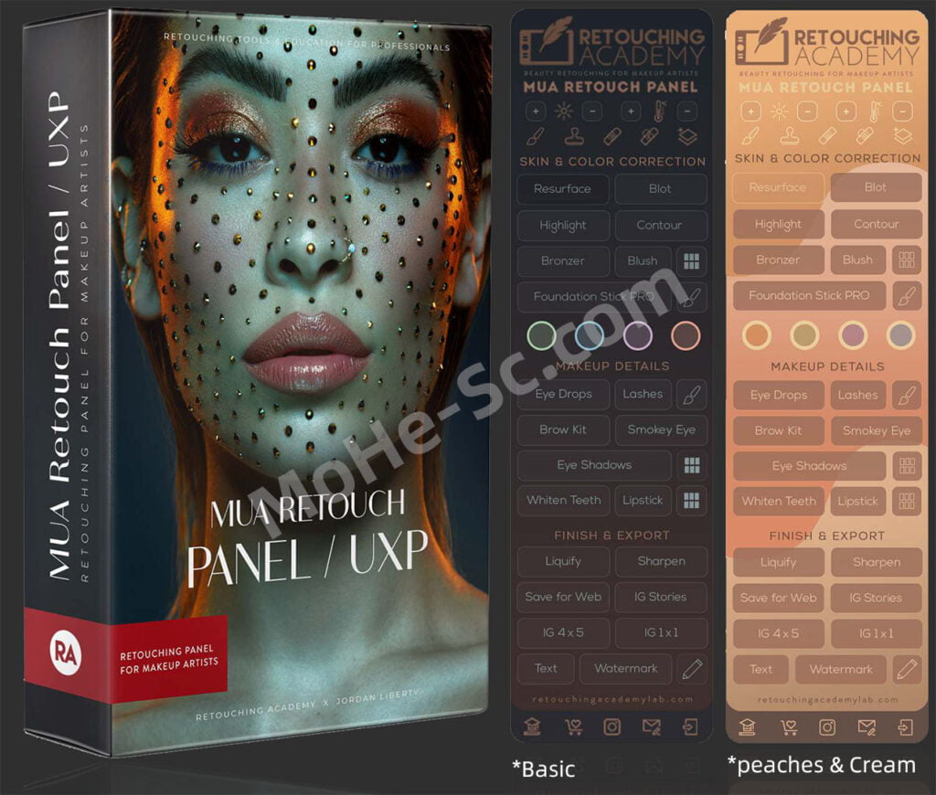 MUA Retouch Panel v1.0.1 PS美容润饰修饰插件 For Adobe Photoshop