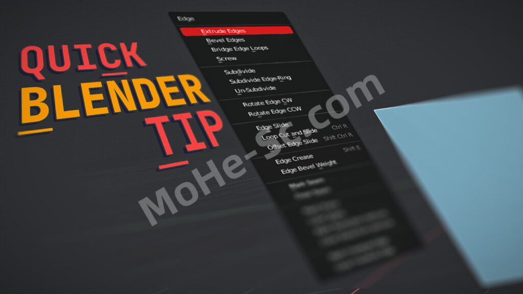 Blender实用功能菜单化插件 Quick Menu V3.0.4 For Blender 2.9+