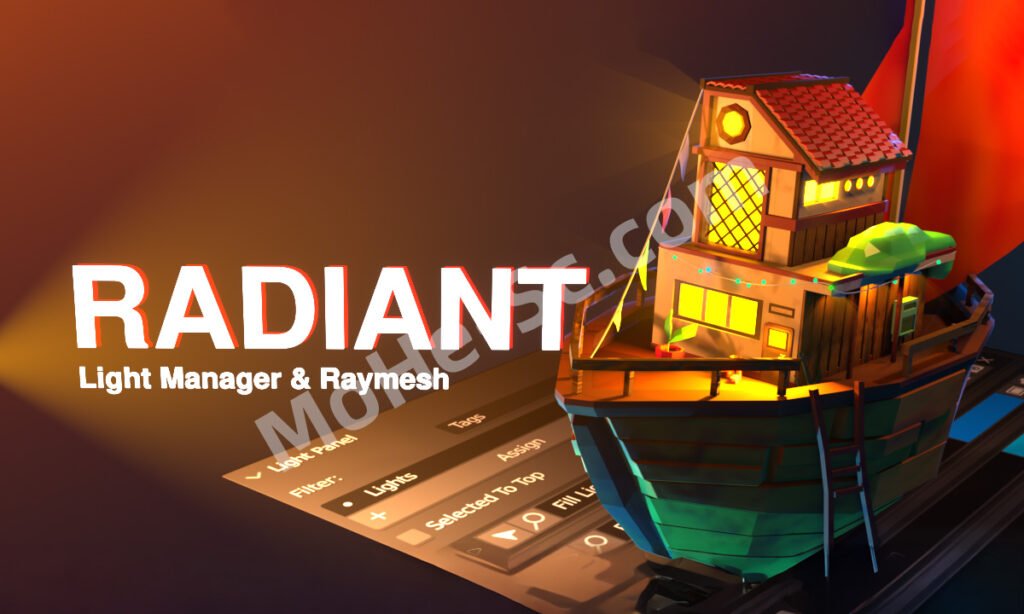 Blender场景灯光控制插件 Radiant v1.3.2 For Blender 4.0 +