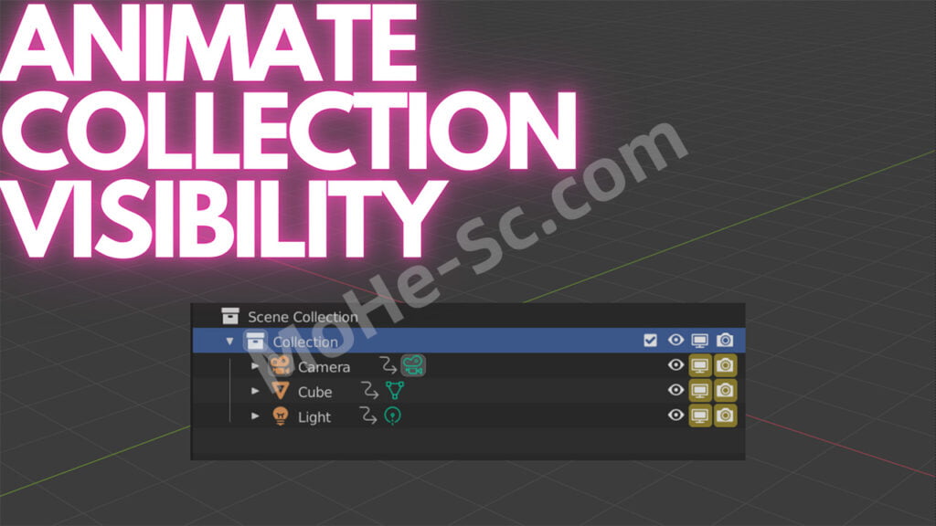 Blender模型可视化控制加速渲染插件 Animate Collection Visibility V1.1 For Blender 2.93+