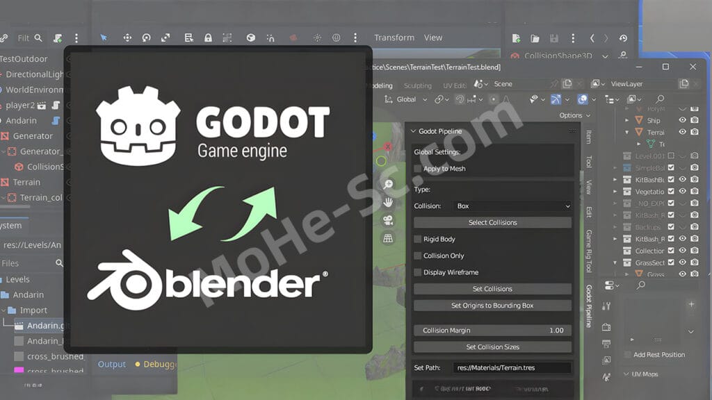 Blender+Godot引擎桥接插件 Blender to Godot 4 Pipeline v2.1 For Blender 3.6 +